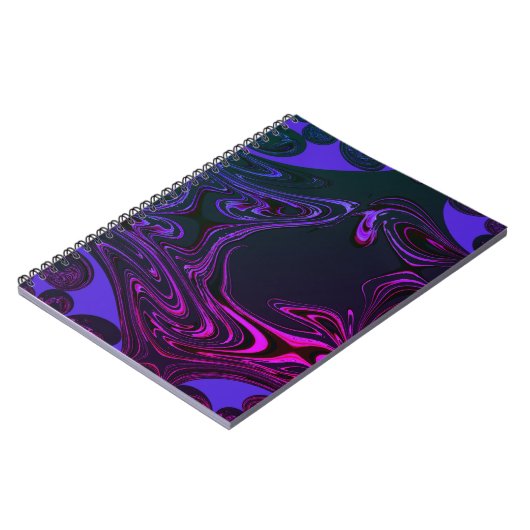 Psychedelic Fractal Spiral Notebook Notizblock (Linke Seite)