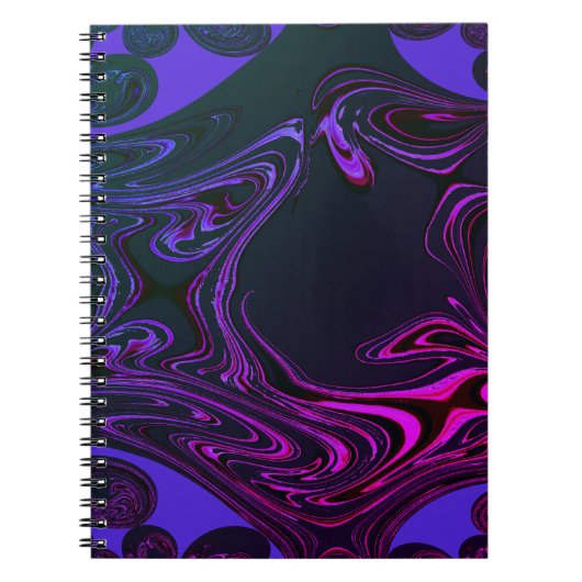 Psychedelic Fractal Spiral Notebook Notizblock (Vorderseite)