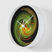 PSYCHEDELIC FRAKTAL LIGHT VORTEX Abstrakt Orange Uhr (Winkel)