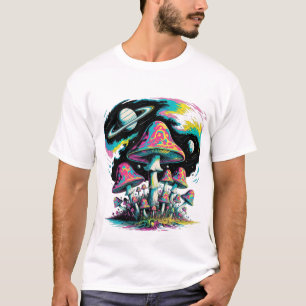 Psychedelic Fungi Fantasia - Essential Trippy T-Shirt