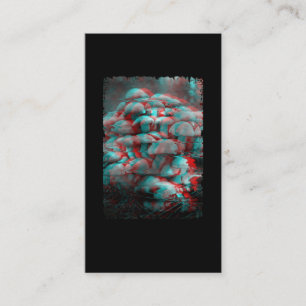 Psychedelic Fungi Vaporwave Crazy Mind Pilze Visitenkarte