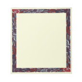 Psychedelic Funky Blume Border Notizblock (Vorderseite)