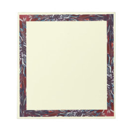 Psychedelic Funky Blume Border Notizblock