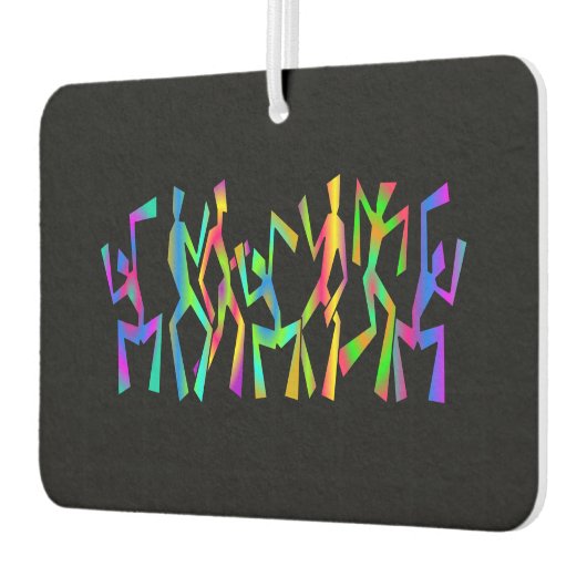Psychedelic Funky Dancers Air Freshener Autolufterfrischer (Links)