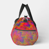 Psychedelic Funky Hippie Boho Neon Rainbow Fraktal Duffle Bag (Rechts)