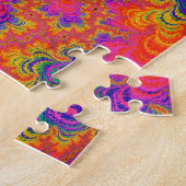Psychedelic Funky Hippie Boho Neon Rainbow Fraktal Puzzle (Seite)