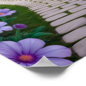 Psychedelic Garden Path Blume Poster (Ecke)