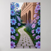 Psychedelic Garden Path Blume Poster (Vorne)