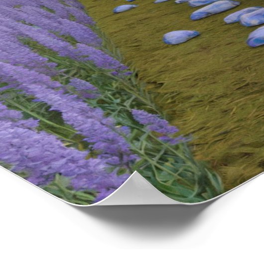 Psychedelic Garden Path Poster (Ecke)