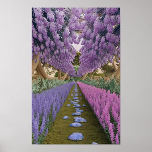 Psychedelic Garden Path Poster (Vorne)