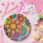 Psychedelic Garden Personalisiert Pappteller (Party)