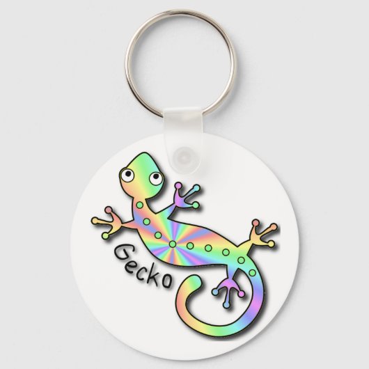 Psychedelic Gecko Schlüsselanhänger (Vorderseite)