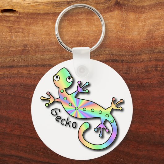 Psychedelic Gecko Schlüsselanhänger (Vorderseite)