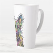 Psychedelic German Shepherd Heart Milchtasse (Rechte Ecke)