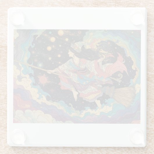 Psychedelic glass coaster glasuntersetzer (Rückseite)