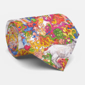 Psychedelic Goat Krawatte (Gerollt)