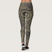 Psychedelic Gold Sunflower Leggings (Rückseite)