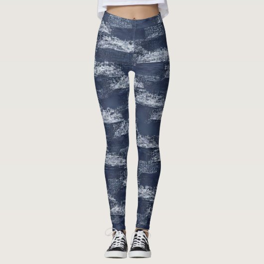 Psychedelic "Good Vibes Only" Text Graphic Leggings (Vorderseite)