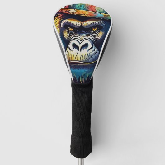 Psychedelic Gorilla Golf Headcover (Vorderseite)