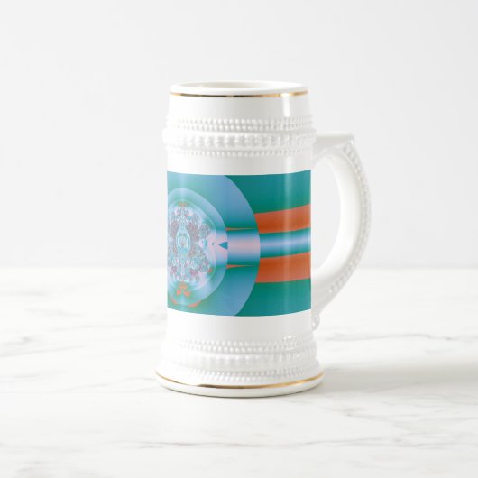 Psychedelic Green Bierglas (VorderseiteRechts)