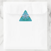 Psychedelic Green Dreieckiger Aufkleber (Tasche)