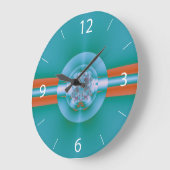 Psychedelic Green Große Wanduhr (Winkel)