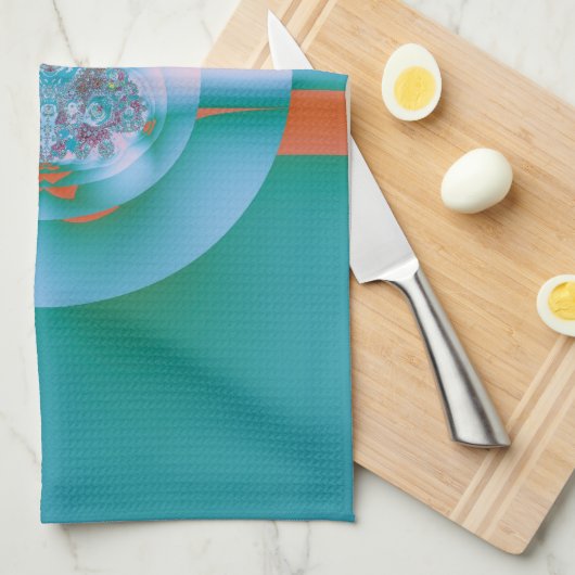 Psychedelic Green Handtuch (Viertel Falte)