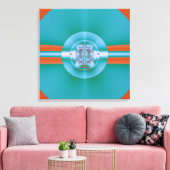 Psychedelic Green Leinwanddruck (Insitu (Wohnzimmer))