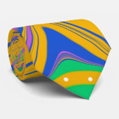 Psychedelic Green Mix Abstrakt Colorful Krawatte (Gerollt)