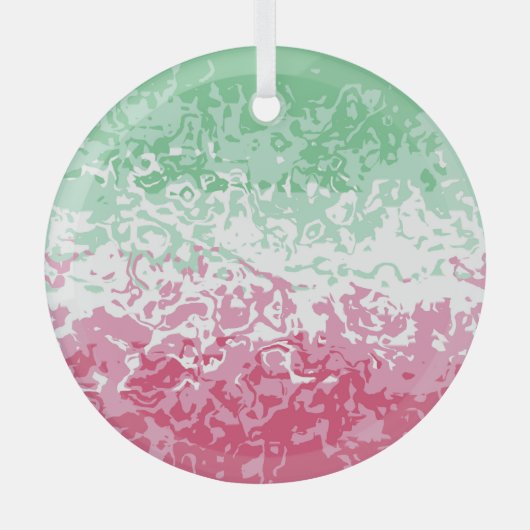 Psychedelic Groovy Abstrakt Abrosexual Pride Flag Ornament Aus Glas (Vorderseite)