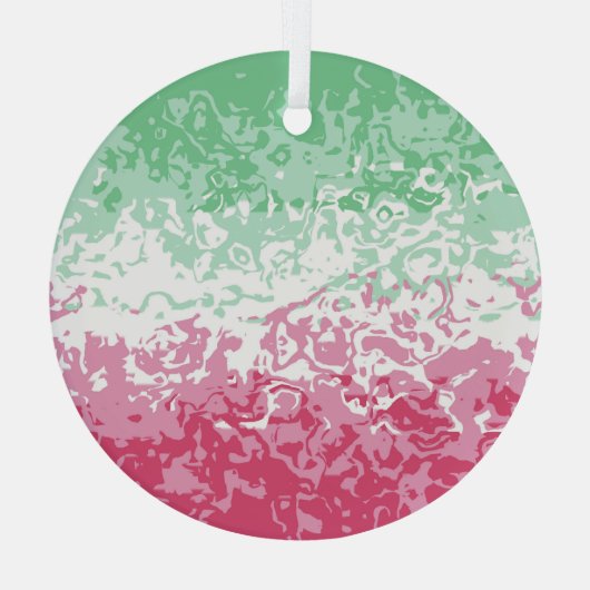 Psychedelic Groovy Abstrakt Abrosexual Pride Flag Ornament Aus Glas (Rückseite)