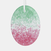 Psychedelic Groovy Abstrakt Abrosexual Pride Flag Ornament Aus Glas (Vorderseite links)