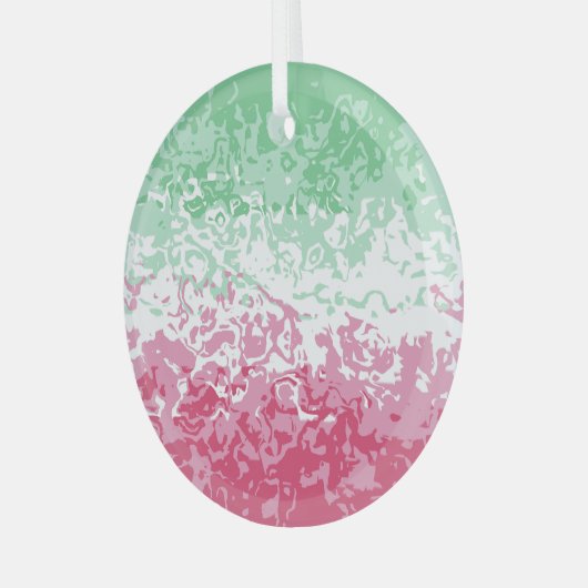 Psychedelic Groovy Abstrakt Abrosexual Pride Flag Ornament Aus Glas (Vorderseite links)