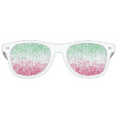 Psychedelic Groovy Abstrakt Abrosexual Pride Flag Partybrille (Vorderseite)