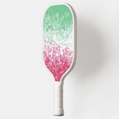 Psychedelic Groovy Abstrakt Abrosexual Pride Flag Pickleball Schläger (Links)