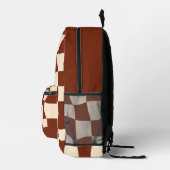 Psychedelic Groovy Checkerboard Bedruckter Rucksack (Rechts)