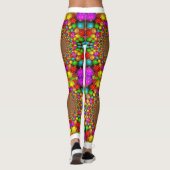 Psychedelic Groovy Colorful Crazy Leggings (Rückseite)