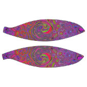 Psychedelic Groovy Magenta Retro Liquid Swirl Basketball (Panele)