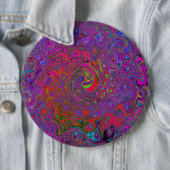 Psychedelic Groovy Magenta Retro Liquid Swirl Button (Beispiel)