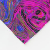 Psychedelic Groovy Magenta Retro Liquid Swirl Fleecedecke (Ecke)