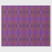 Psychedelic Groovy Magenta Retro Liquid Swirl Geschenkpapier (Flach)
