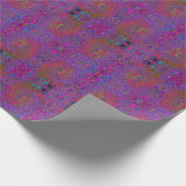Psychedelic Groovy Magenta Retro Liquid Swirl Geschenkpapier (Ecke)