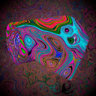 Psychedelic Groovy Magenta Retro Liquid Swirl Krawatte