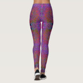Psychedelic Groovy Magenta Retro Liquid Swirl Leggings (Rückseite)
