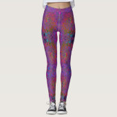 Psychedelic Groovy Magenta Retro Liquid Swirl Leggings (Vorderseite)