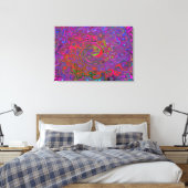 Psychedelic Groovy Magenta Retro Liquid Swirl Leinwanddruck (Insitu (Schlafzimmer))