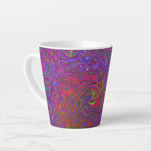 Psychedelic Groovy Magenta Retro Liquid Swirl Milchtasse