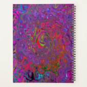 Psychedelic Groovy Magenta Retro Liquid Swirl Planer (Rückseite)