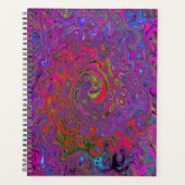 Psychedelic Groovy Magenta Retro Liquid Swirl Planer (Vorderseite)