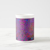 Psychedelic Groovy Magenta Retro Liquid Swirl Porzellantasse (Vorderseite)